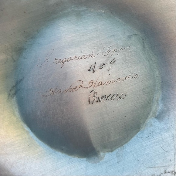 Vtg Gregorian Copper Candle Sconce Wall Hanging Hand Hammered 409 Crown Signed - Picture 5 of 10